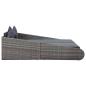 Preview: Gartenbett Grau 110x200 cm Poly Rattan