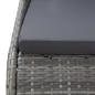 Preview: Gartenbett Grau 110x200 cm Poly Rattan