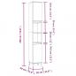 Preview: Badschrank Weiß 30x30x190 cm Holzwerkstoff
