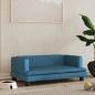 Preview: ARDEBO.de - Hundebett Blau 80x45x30 cm Samt