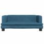 Preview: Hundebett Blau 80x45x30 cm Samt