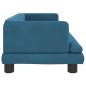 Preview: Hundebett Blau 80x45x30 cm Samt