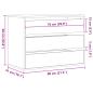 Preview: Kommode Grau Sonoma 80x41x58 cm Holzwerkstoff