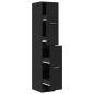 Preview: Apothekerschrank Schwarz 30x41x174,5 cm Holzwerkstoff