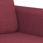 Preview: 3-tlg. Sofagarnitur mit Kissen Weinrot Stoff