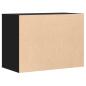 Preview: Kommode Schwarz 80x41x58 cm Holzwerkstoff