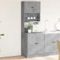 Preview: ARDEBO.de - Küchenschrank Betongrau 60x50x180 cm Holzwerkstoff
