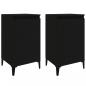 Preview: Nachttische 2 Stk. Schwarz 40x35x70 cm Holzwerkstoff