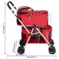 Preview: Hundewagen für 2 Hunde Faltbar Rot 83x48x97 cm Oxford-Gewebe