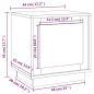Preview: Nachttisch Schwarz 44x35x45 cm Holzwerkstoff