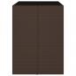 Preview: Bartisch mit Glasplatte Braun 105x80x110 cm Poly Rattan