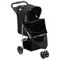 Preview: Hundewagen Faltbar Schwarz 80x46x98 cm Oxford-Gewebe