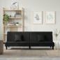 Preview: ARDEBO.de - Schlafsofa Schwarz Samt