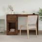 Preview: Schreibtisch mit Schublade Braun Eichen-Optik 115x50x75 cm