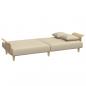 Preview: Schlafsofa mit Armlehnen Creme Stoff