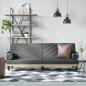 Preview: ARDEBO.de - Schlafsofa mit Armlehnen Dunkelgrau Stoff