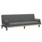 Preview: Schlafsofa mit Armlehnen Dunkelgrau Stoff