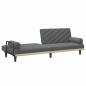 Preview: Schlafsofa mit Armlehnen Dunkelgrau Stoff