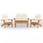 Preview: 4-tlg. Garten-Lounge-Set Adirondack Massivholz Akazie