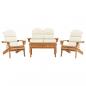 Preview: 4-tlg. Garten-Lounge-Set Adirondack Massivholz Akazie