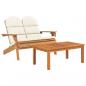 Preview: 4-tlg. Garten-Lounge-Set Adirondack Massivholz Akazie