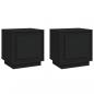 Preview: Nachttische 2 Stk. Schwarz 44x35x45 cm Holzwerkstoff