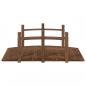 Preview: Gartenbrücke mit Geländer 150x67x56 cm Massivholz Fichte