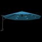 Preview: Wand-Sonnenschirm mit LEDs Meerblau 290 cm
