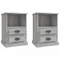 Preview: Nachttische 2 Stk. Grau Sonoma 43x36x60 cm