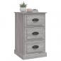 Preview: Nachttisch Grau Sonoma 39x39x67 cm Holzwerkstoff