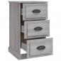 Preview: Nachttisch Grau Sonoma 39x39x67 cm Holzwerkstoff