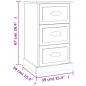 Preview: Nachttisch Grau Sonoma 39x39x67 cm Holzwerkstoff