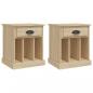 Preview: Nachttische 2 Stk. Sonoma-Eiche 43x36x50 cm