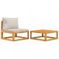 Preview: 2-tlg. Garten-Sofa-Set mit Kissen Massivholz Akazie