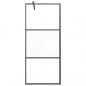Preview: Duschwand mit Ablage für Walk-In-Dusche Schwarz 80x195 cm ESG