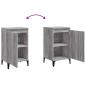 Preview: Nachttische 2 Stk. Grau Sonoma 40x35x70 cm Holzwerkstoff