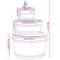 Preview: ARDEBO.de - Gartenbrunnen mit Pumpe 60x60x94 cm Massivholz Tanne