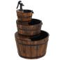 Preview: Gartenbrunnen mit Pumpe 60x60x94 cm Massivholz Tanne