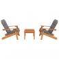Preview: ARDEBO.de - 3-tlg. Garten-Lounge-Set Adirondack Massivholz Akazie