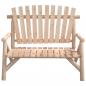 Preview: Gartenbank 2-Sitzer 119x85x98 cm Massivholz Fichte