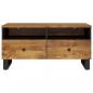 Preview: Couchtisch 80x54x40 cm Massivholz Mango & Holzwerkstoff