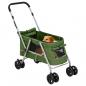 Preview: Hundewagen Faltbar Grün 100x49x96 cm Leinenstoff