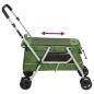 Preview: Hundewagen Faltbar Grün 100x49x96 cm Leinenstoff