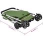 Preview: Hundewagen Faltbar Grün 100x49x96 cm Leinenstoff
