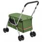 Preview: Hundewagen Faltbar Grün 100x49x96 cm Leinenstoff