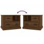 Preview: Nachttisch Braun Eichen-Optik 60x39x45 cm