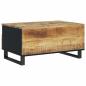Preview: Couchtisch 80x54x40 cm Massivholz Mango & Holzwerkstoff