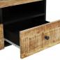 Preview: Couchtisch 80x54x40 cm Massivholz Mango & Holzwerkstoff