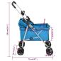 Preview: Hundewagen Faltbar Blau 76x50x100 cm Oxford-Gewebe