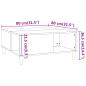 Preview: Couchtisch Sonoma-Eiche 80x80x36,5 cm Holzwerkstoff